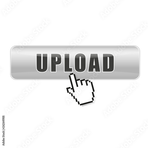 Button Upload silber