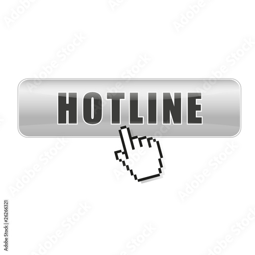 Button Hotline silber