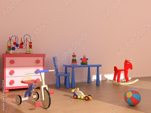 Child room with toys