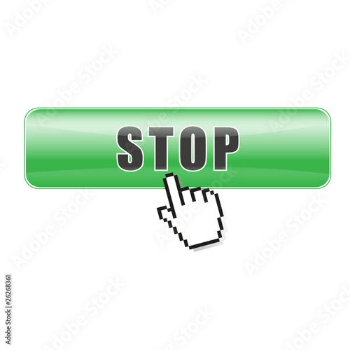 Button Stop grün