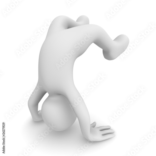 Φωτογραφία 3D somersault in dance.