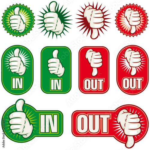 in out buttons