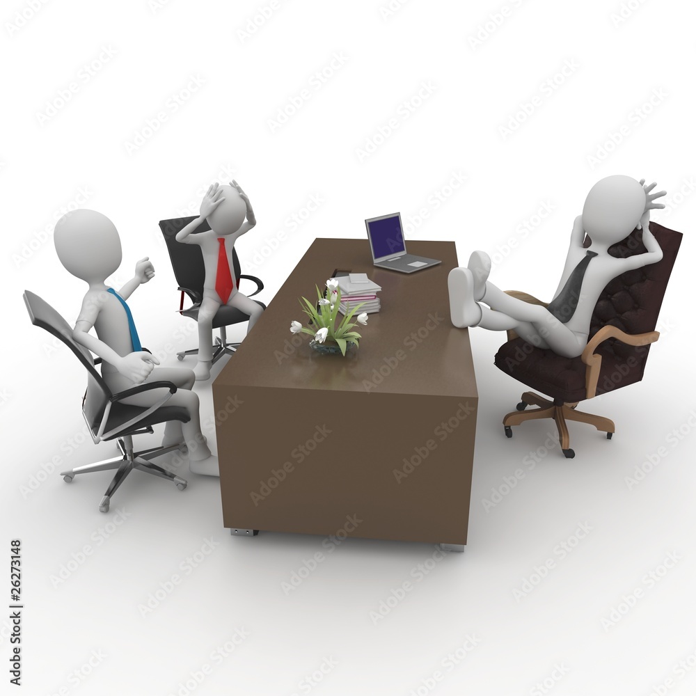 3d man at the office meeting