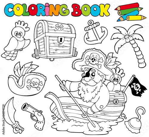 Coloring book with pirates 1