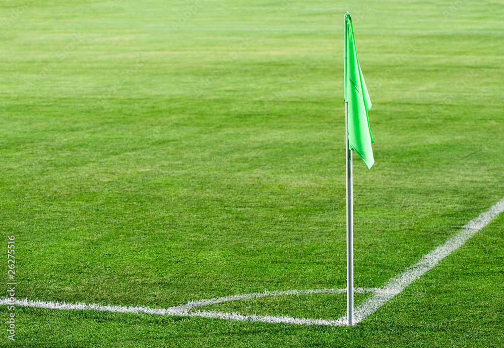 Fototapeta premium Corner flag on an soccer field
