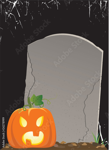 Pumpkin on the grave