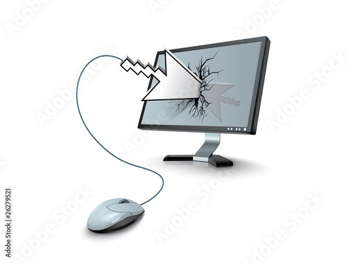 mouse pointer breaking the monitor