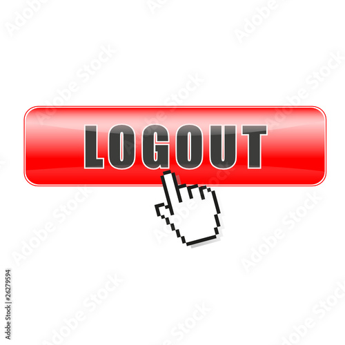 Button Logout rot