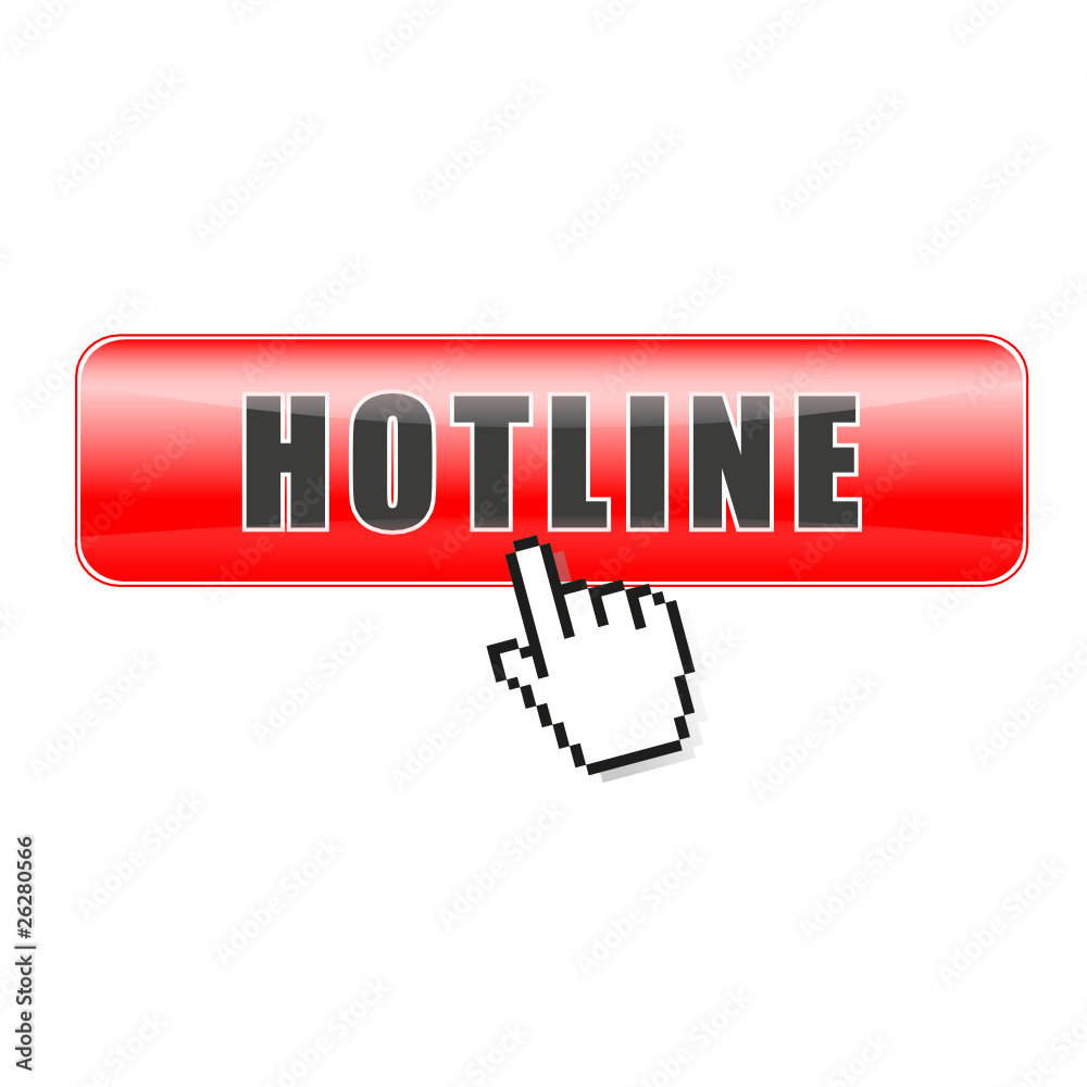 Button Hotline rot Button Hotline rot