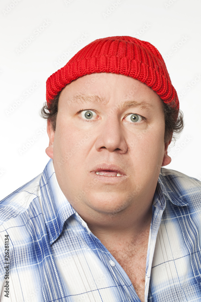 Fototapeta premium homme stupéfait perdu surpris étonné