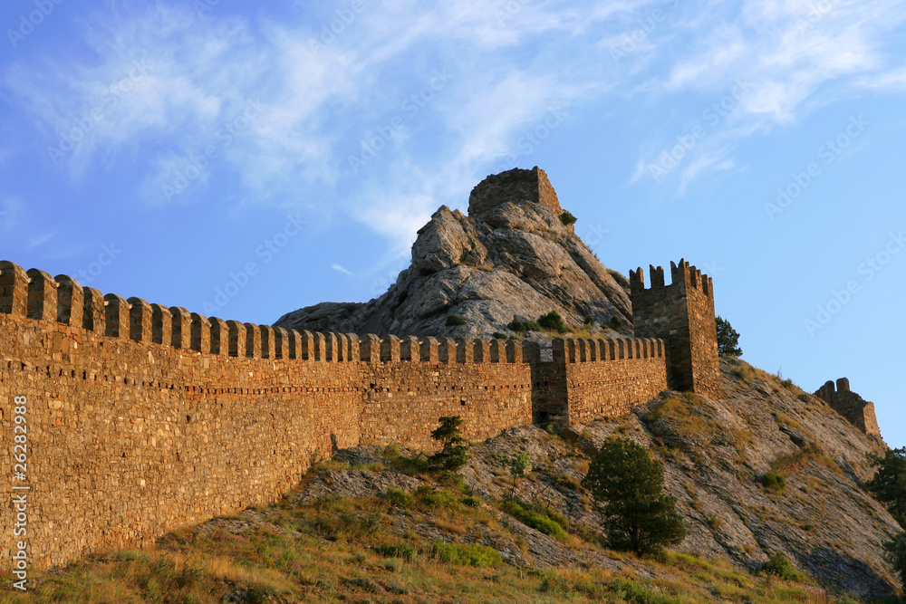 Ancient genoa fortress.