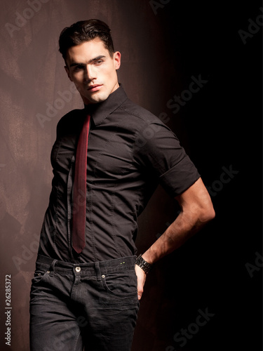 attractive man with serious attitude - studio shoot © matusciac