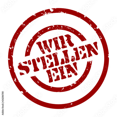 stempel wir stellen ein I