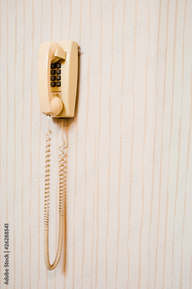 Old Wall Mounted Telephone. Old Wall Mounted Telephone.