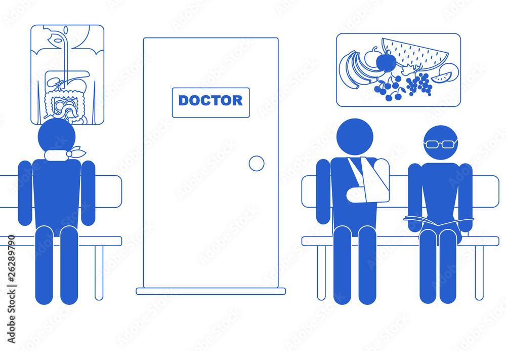 medical icon, waiting room