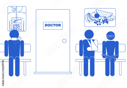 medical icon, waiting room