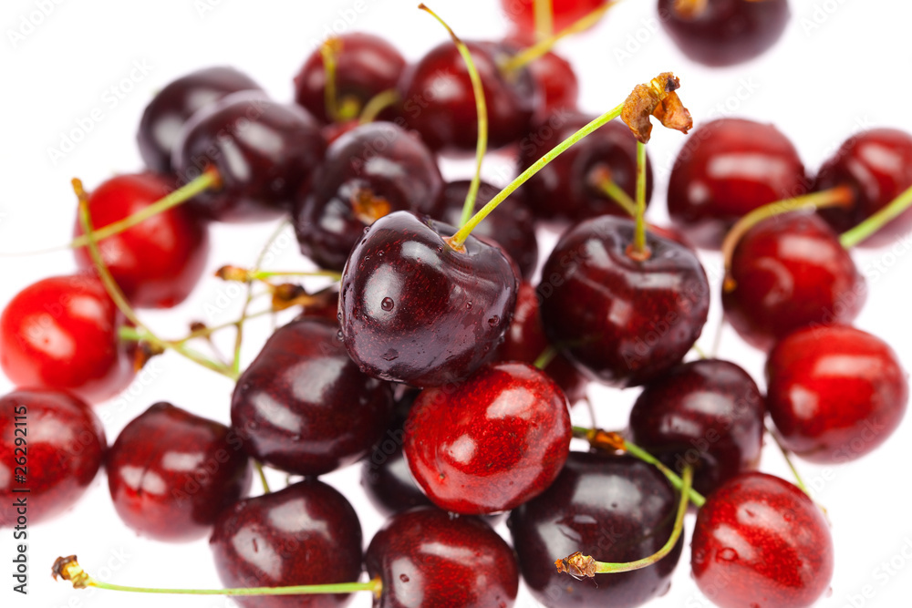 cherries isolated on white cherries isolated on white
