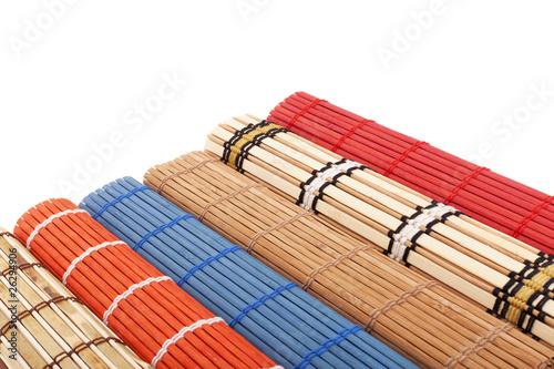 Colourful bamboo rugs in the Chinese style