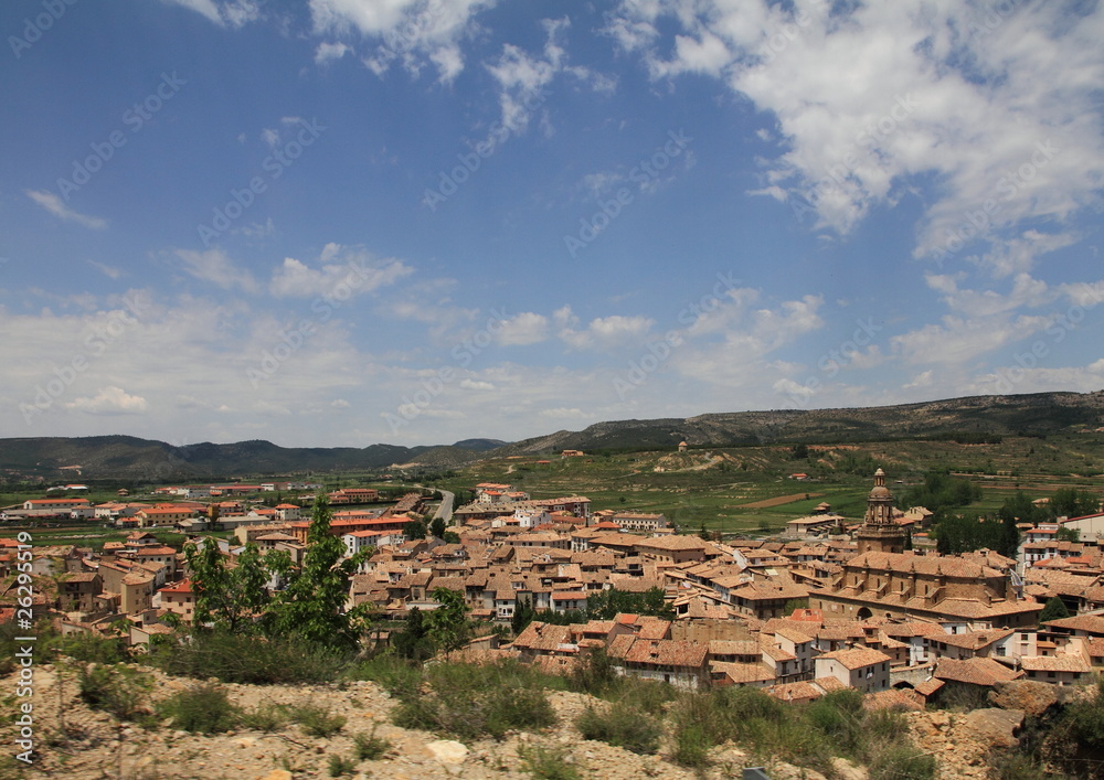 Rubielos de Mora from aboveTeruel province Spain