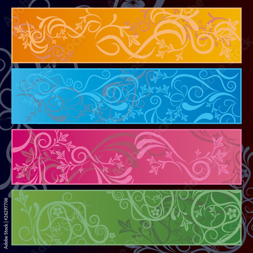 Abstract Floral Banner