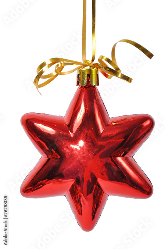 Christmas ball over white