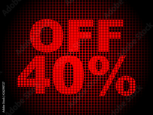 forty percent discount background