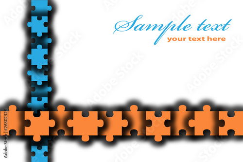 simple vector puzzle background/business card template