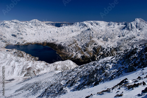 Près du lac de Lanoux en hiver photo