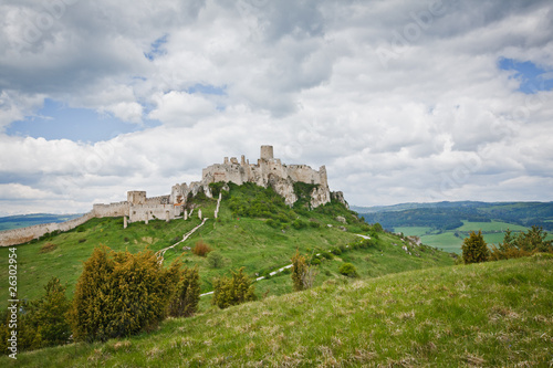 Spissky hrad castle in Slovakia,UNESCO world heritage listed mon