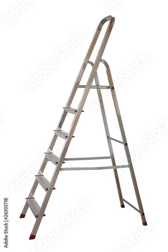 Aluminium-Stehleiter freigestellt