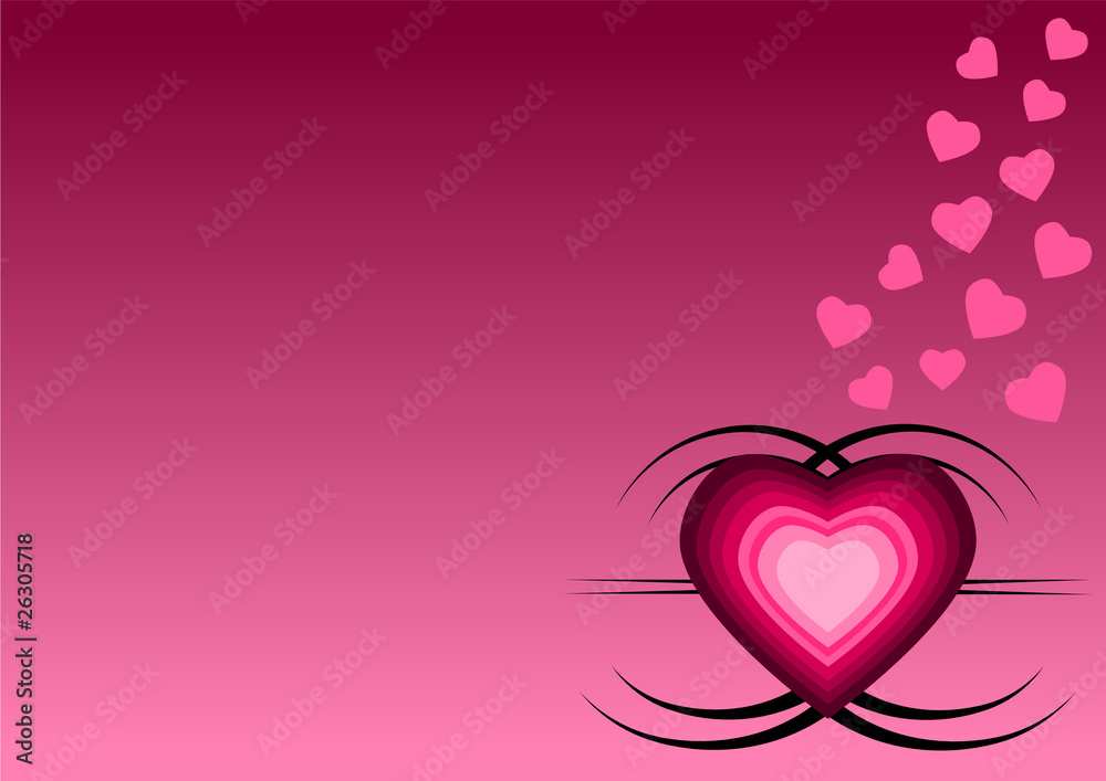 Hearts in pink Hearts in pink