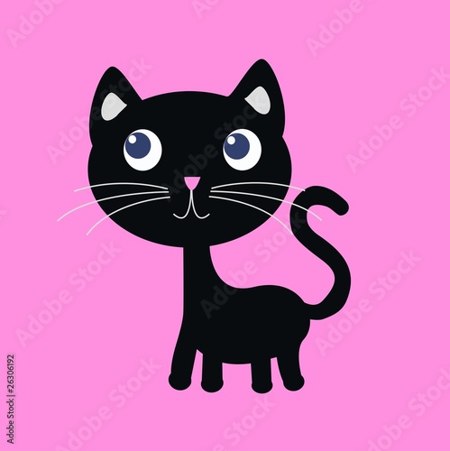 a cute black cat #26306192
