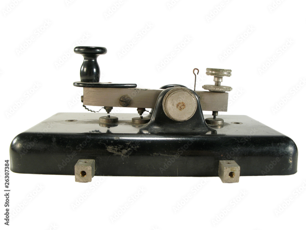 Morse code telegraph machine. Stock Photo | Adobe Stock