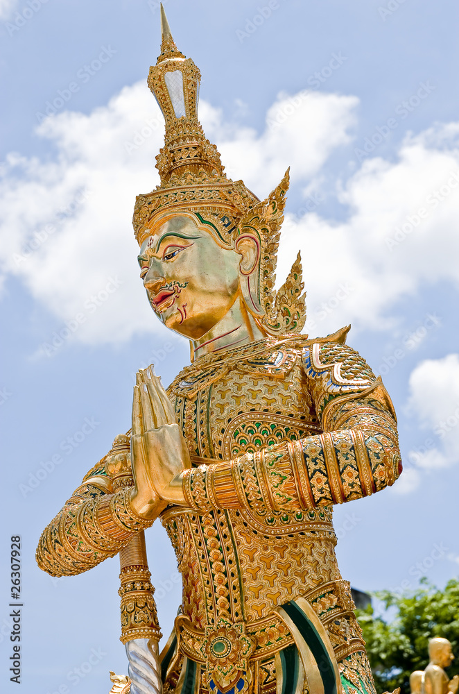 Obraz premium Traditional Thai style in temple of thailand