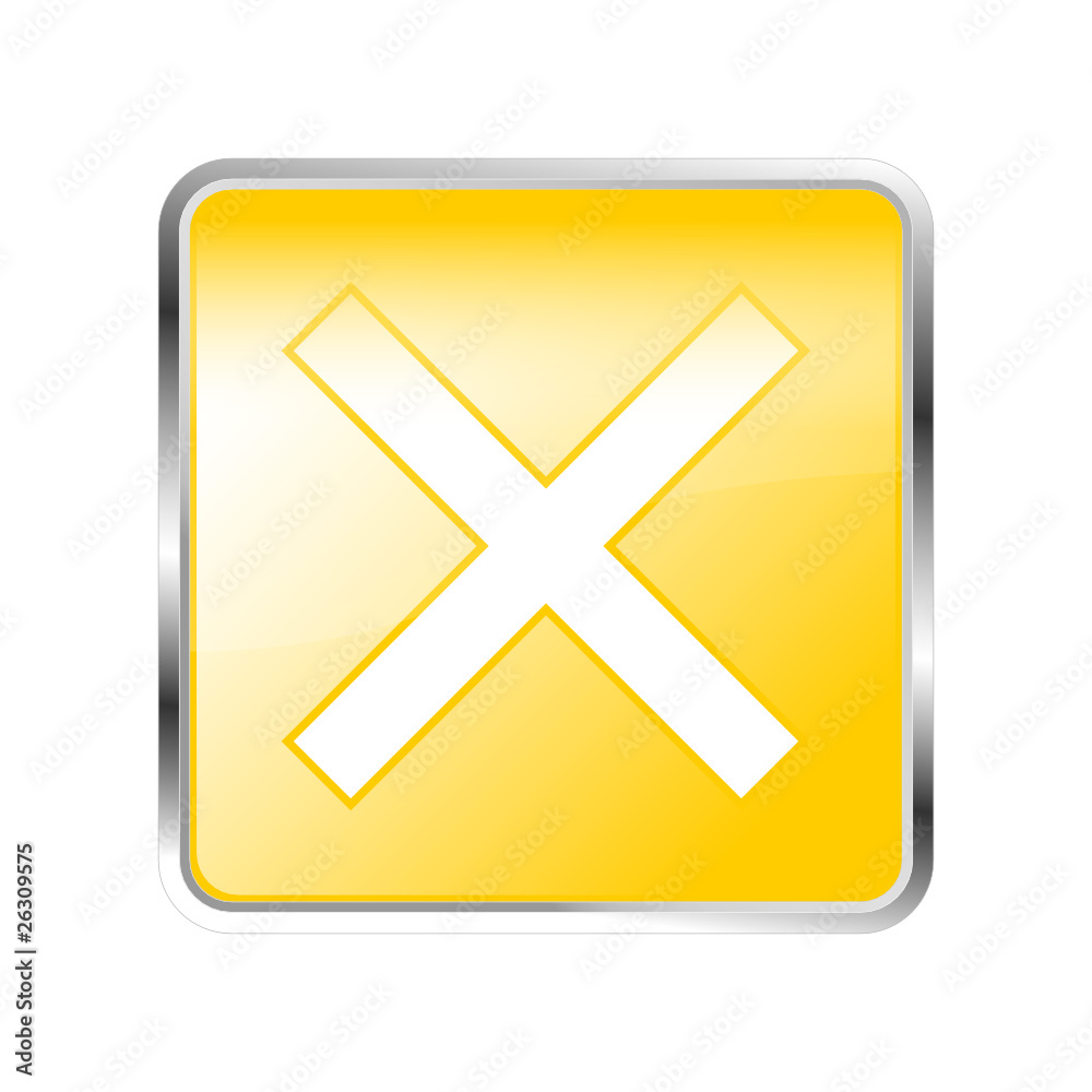 Obraz premium Button abbrechen orange