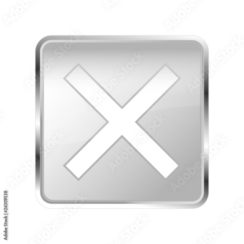 Button abbrechen silber