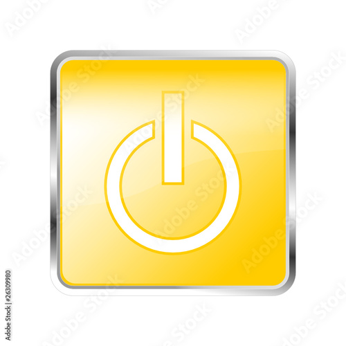 Button Power orange