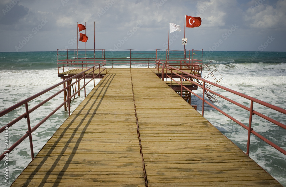 Summer vacation in Mediterranean coast city Alanya (Turkey).