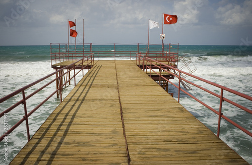 Summer vacation in Mediterranean coast city Alanya (Turkey). photo