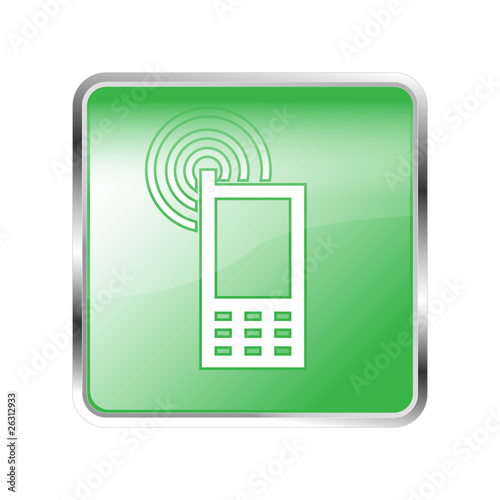 Button Handy grün