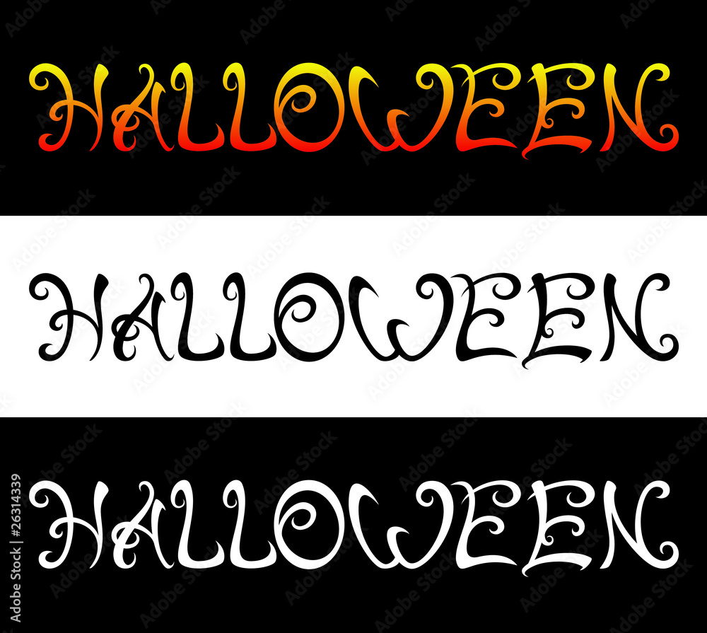 Halloween inscription