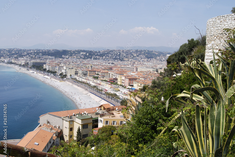 Seafront and Promenade at Nice. Cote d'Azur. France