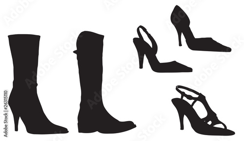 scarpe e stivali silhouette