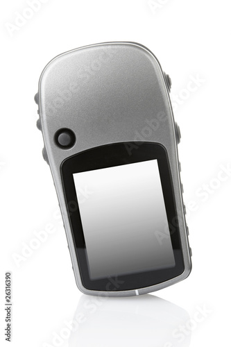 Hand held gps unit blank screen, clipping path included