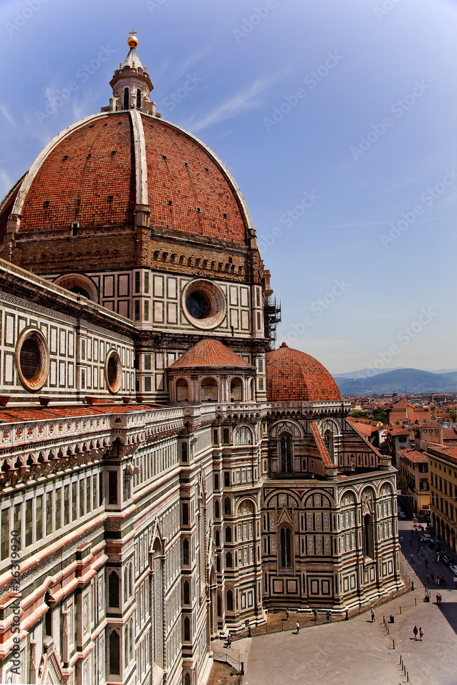 Duomo Cathedral Basilica From Giotto's Bell Tower Florence Italy