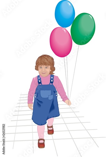 baby with balloons