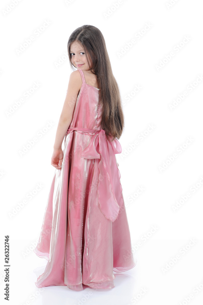 little girl in evening dress