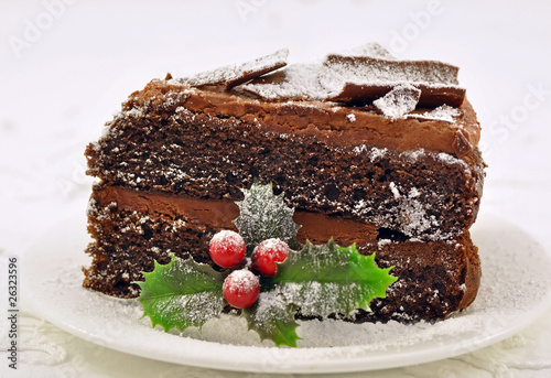 Fényképezés Chocolate Christmas Cake