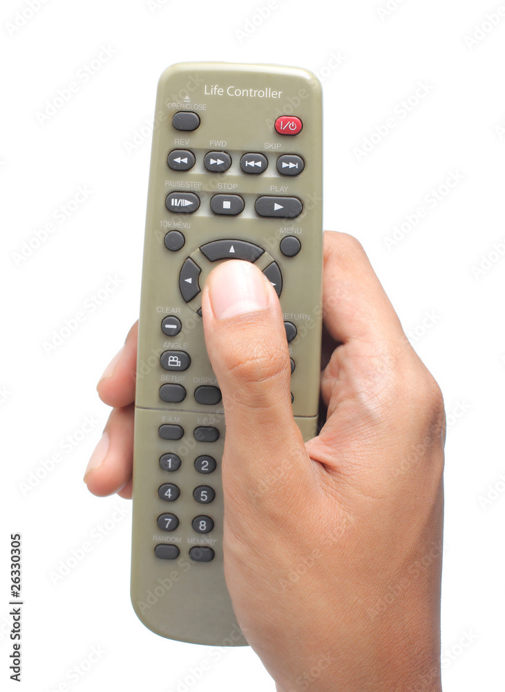 gesture of hand using grey remote control gesture of hand using grey remote control