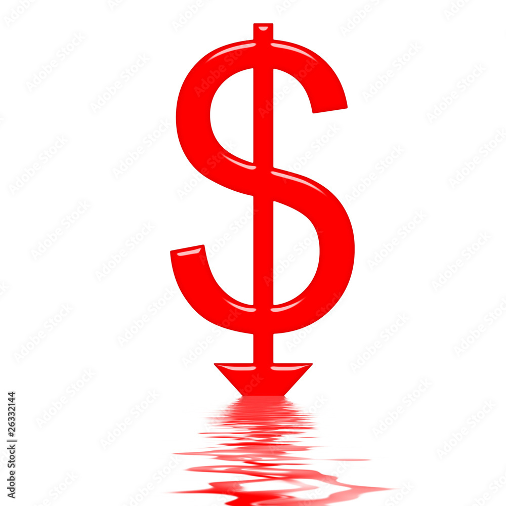 Obraz premium Dollar Sinking
